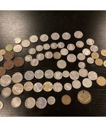69 Foreign Coins  2 Tokens - $20.39 CAD