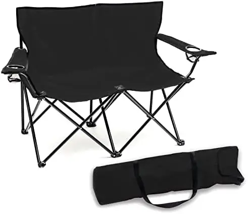 Loveseat Style Double Camp Chair, 40&quot; L x 22&quot; W x 31.5&quot; H, Orange - £49.32 GBP+