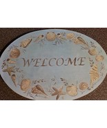 STUPELL, 10&quot; X 14.75&quot; WOODEN, OVAL, SEA SHELL THEMED &quot;WELCOME&quot; SIGN/PLAQ... - €25,77 EUR