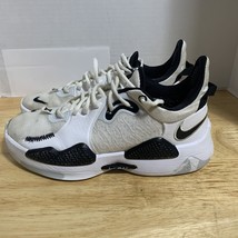 Nike Paul George 5 TB Men&#39;s 8.5 White Black Athletic Shoes Sneakers DA77... - $410.74 MXN