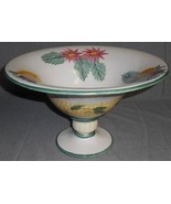 Mikasa SUMMER JEWELS PATTERN Large FOOTED CENTERPIECE BOWL Hand Crafted USA - $39.59