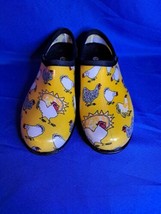 Sloggers Rain Shoes Women’s Size 10 Yellow Chickens Garden Farm Made In USA - £18.37 GBP