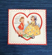 Vintage Awful Cute Stand Up Die Cut Valentine Day Card Unused Fold Out 5&quot; ~755 - £7.66 GBP