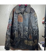 Vintage SCARFACE Leather Jacket Embroidered Men&#39;s Size 5XL  *has wear** - $6,156.60 MXN