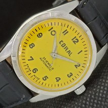 Vintage Coral Automatic Swiss Mens Watch 540-a284422-6 - £78.05 GBP