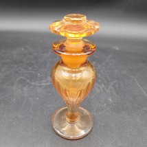 Antique Cambridge Perfume Bottle Dark Amber Glass Art Deco Nouveau w/Dauber - £58.38 GBP