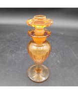 Antique Cambridge Perfume Bottle Dark Amber Glass Art Deco Nouveau w/Dauber - £58.39 GBP