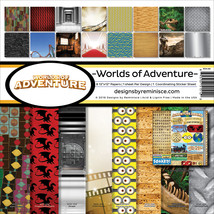 Reminisce Collection Kit 12&quot;X12&quot;-Worlds Of Adventure - £16.17 GBP