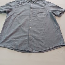 George Button-Down Collar Men's Blue Cotton Shirt Short Sleeve Size L (42-44) image 7