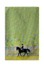 Betsy Drake Black Horse &amp; Rider Beach Towel - £55.38 GBP