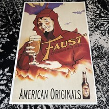 Vintage Anheuser-Busch Faust Devilish All-Malt Lager Beer Poster 20x13 Folded - £11.84 GBP