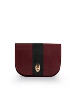 Goyet Della Hand and Shoulder Bag - Burgundy &amp; Black Striped - $29.90