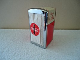 Vintage 1992 Coca Cola Napkin Dispenser With Napkins &quot; Beautiful Collectible &quot; - £22.46 GBP