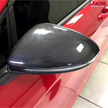 Pair Carbon Fibre Wing Mirror Cover Replacements For VW Golf MK7 7.5 GTI GTE R - £22.01 GBP+