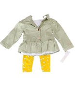 TAHARI Girl ~ 3-Piece Set ~ Green Jacket ~ Floral Leggings ~ White Top ~... - $483.92 MXN