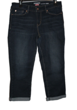 Levi&#39;s Denizen Denim Jeans Women&#39;s Size 8 Modern Crop Cuffed Dark Wash 3... - $13.50