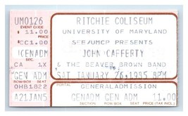 John Cafferty Beaver Brown Ticket Stub January 26 1985 University of Mar... - £19.49 GBP