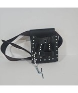 Klein Tools 5166 7 Pocket Tool Pouch Black Leather Studded Clip Buckel Belt - $67.67 CAD