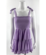 Miken Swimsuit Cover Up Dress Juniors Lilac Purple Smocked Beach Size Sm... - €29,13 EUR