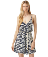 Michael Michael Kors Zebra Printed Belted Cover-Up Dress New Navy Size M... - $62.10 CAD