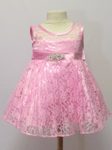 Baby Flower Girls Color Dress size 6M-9M-12M-18M-24M-2T-3T-4T/#2326 pink - £19.97 GBP