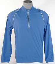 Adidas Golf ClimaProof 1/2 Zip Blue Wind Shirt Men&#39;s NWT - $64.99
