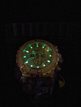 Invicta 6905 Reserve Subaqua 18k Gold Plated Watch With No Band & Needs Battery image 7