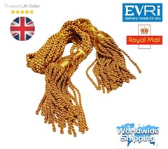 Gold Pipe Band Highland Bagpipe Drone Silk Cord Gold Colour. - $18.94