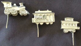 Cute Pewter Miniature Train Cake Decoration Pieces – Vgc – Great Little Train - £9.31 GBP