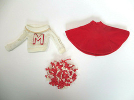 Vintage Barbie Cheerleader Doll Outfit, skirt, sweater pompom #876 1964 - $25.00