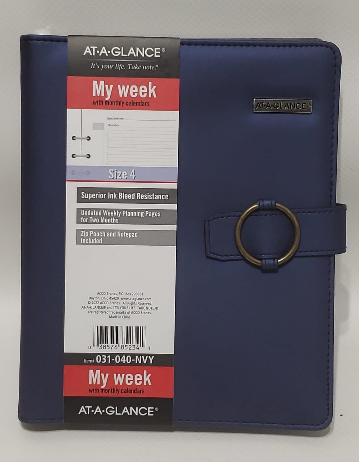 AT-AGLANCE Weekly & Monthly Personal Organizer Navy (031-040-NVY) - $45.52
