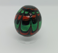 Glass egg black, red and green - $24.72