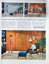 WELDWOOD REAL WOOD PANELING - Household - 1961 Vintage Print Ad - $199.75 MXN