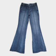 Jessica Simpson Flare Trouser Women&#39;s Size 10/30 High Rise 5 Pocket Blue... - $20.67