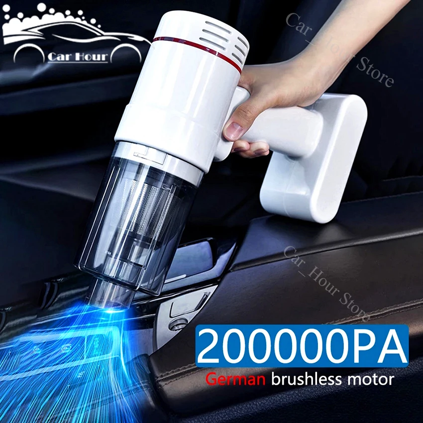 New Style 200000Pa Wireless Automotive Vacuum Cleaner Cordless Handheld Vacuum - £88.60 GBP+