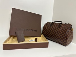 Louis Vuitton Speedy 35 Damier Ebene Duffel Satchel Bag - £702.81 GBP