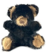 Rare Bear Inc. Real Mink Teddy Bear – 5” Handmade Miniature Black/Brown - $49.95