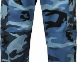 BLUE ICE SKY URBAN CAMO CAMOUFLAGE COMBAT CARGO PANTS SIZE SMALL WAIST 2... - $26.13