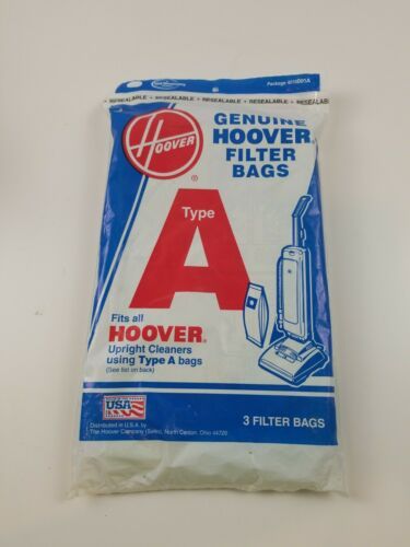 Genuine Hoover Type A Vacuum Filter Bags Total of 3 Bags  Free Shipping  - $10.45