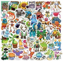 110PCS My Singing Monster Stickers Monster Stickers for Birthday Party S... - £17.50 GBP