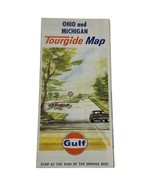 Vintage 1960&#39;s Color Tourguide Map 1964 - Ohio and Michigan - Gulf Gas &amp;... - $23.30 CAD
