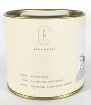 Illume Vetiver Sage Natural Tin Candle 8oz - £26.11 GBP