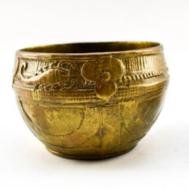 Antique West Africa African or Middle Eastern Bronze Scorpion engraved Bowl - $69.49