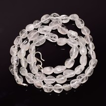 Natural Crystal Gemstone Oval Smooth Beads Necklace 17&quot; UB-3437 - £8.71 GBP