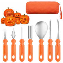 7-in-1  Halloween Pumpkin Carving Set DIY Halloween Decoration With Carry Bag - £7.11 GBP