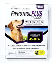 Foster And Smith Fiprotrol Plus For Dogs 45-88lbs 3 Month Kills Fleas Ticks Eggs - £27.25 GBP