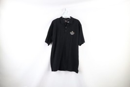Vintage Guinness Beer Mens Large Faded Spell Out Collared Golf Polo Shirt Black - £31.07 GBP