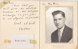 Arthur T. Peters - Rumford, Maine 1942-45 High School Graduation Photo - £13.98 GBP