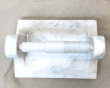 HC Hampton Carrera Toilet Paper Holder Built In White Marble Stone NWOB BSH - $44.95