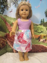 homemade 18" american girl/madame alexander/ butterfly sundress doll clothes - $12.24